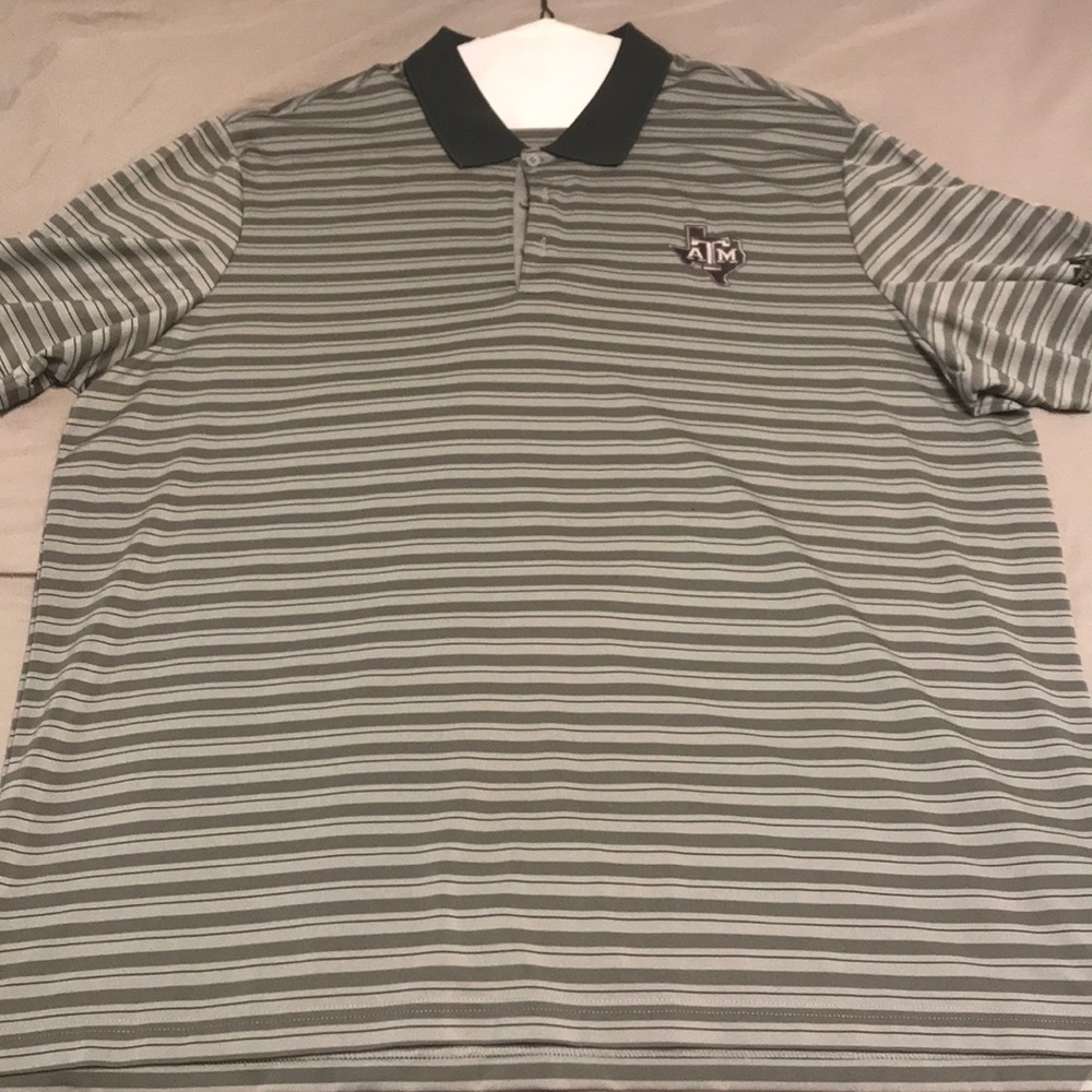 Texas A&M Striped Polo